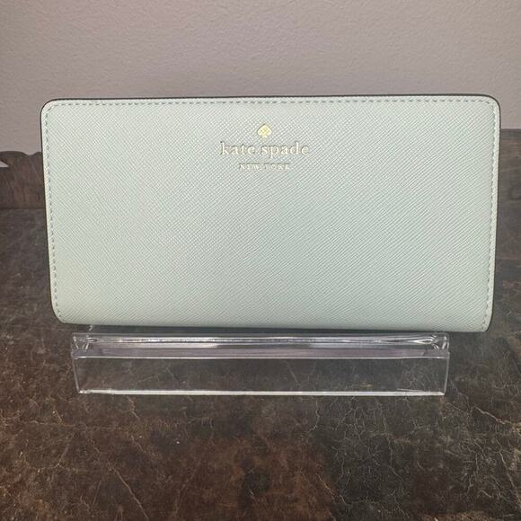 NWT Kate Spade Leila Leather Snake Python Zip Long Continental Wallet - Picture 2 of 8